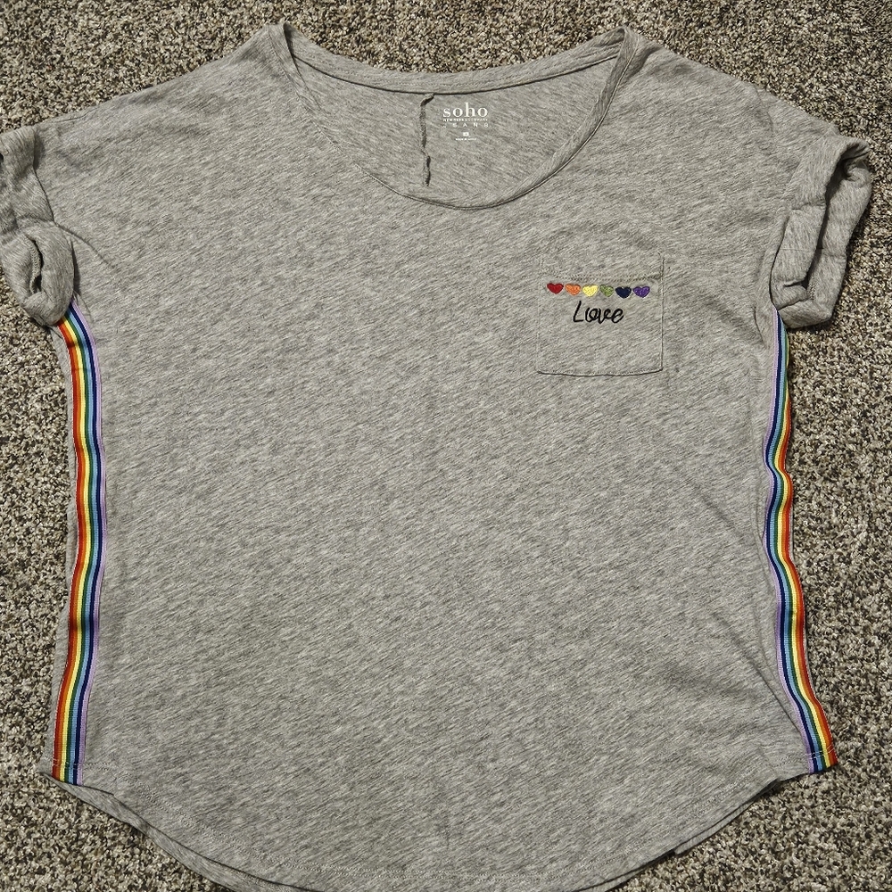 NY&Co Rainbow Tee with Pocket